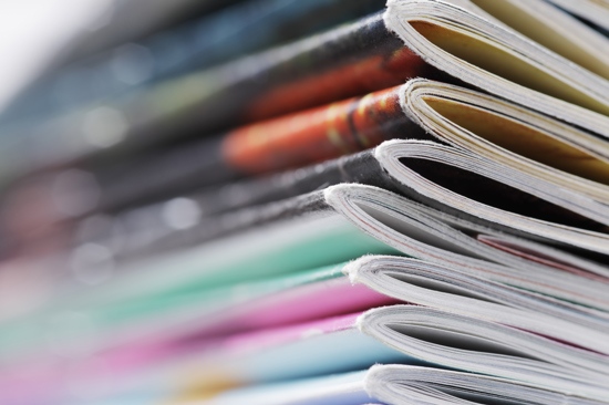 A pile of magazines